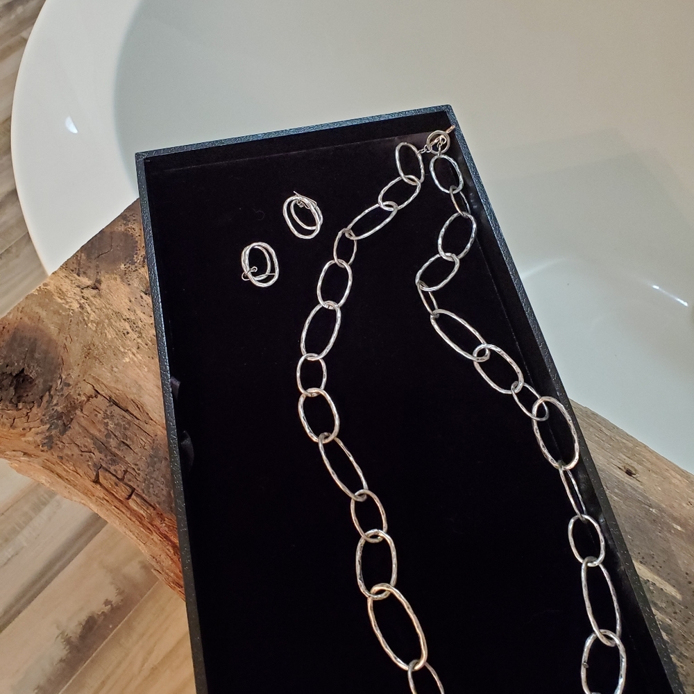 necklace and earrings